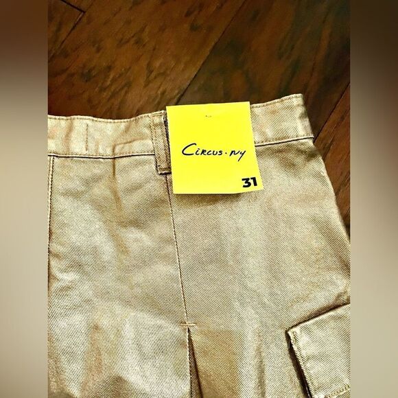 Circus by Sam Edelman Gold Cargo Packets Mini Skirt w Cut Hem Size 31 NWT - Picture 8 of 10